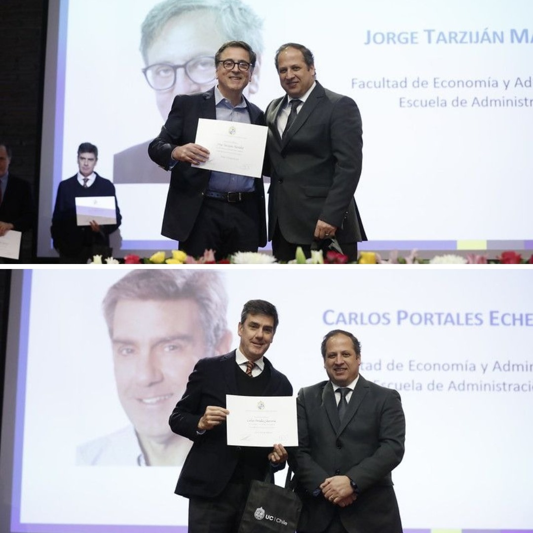 Académicos de la Escuela de Administración fueron distinguidos en ceremonia de Trayectoria Académica UC